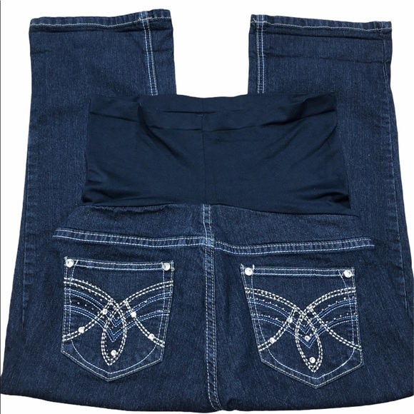 Bella Vida Maternity size medium blue jeans - Picture 3 of 6